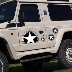 Διακόσμηση σώματος αυτοκινήτου Πέντε σημείωση αυτοκόλλητο αστέρι