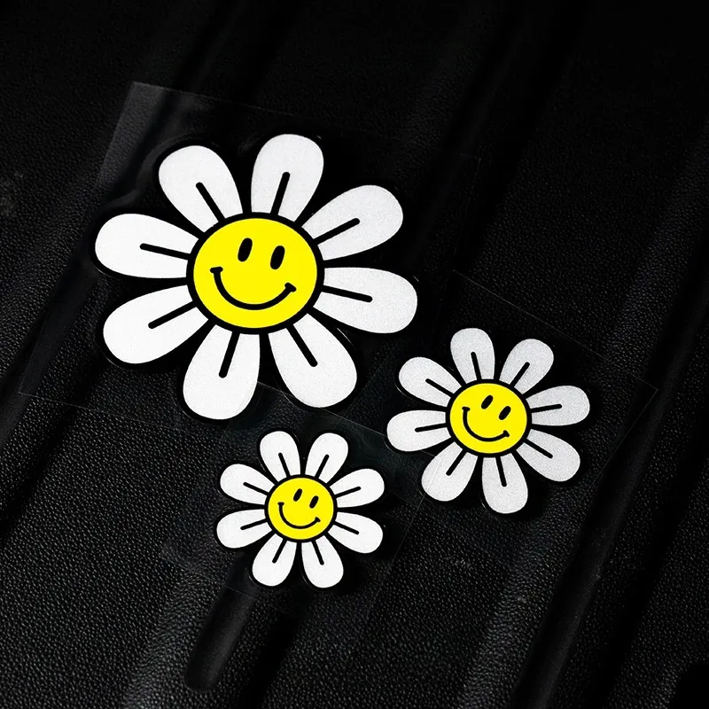 Smiling Chrysanthemum Face Motorcycle Stickers suppliers